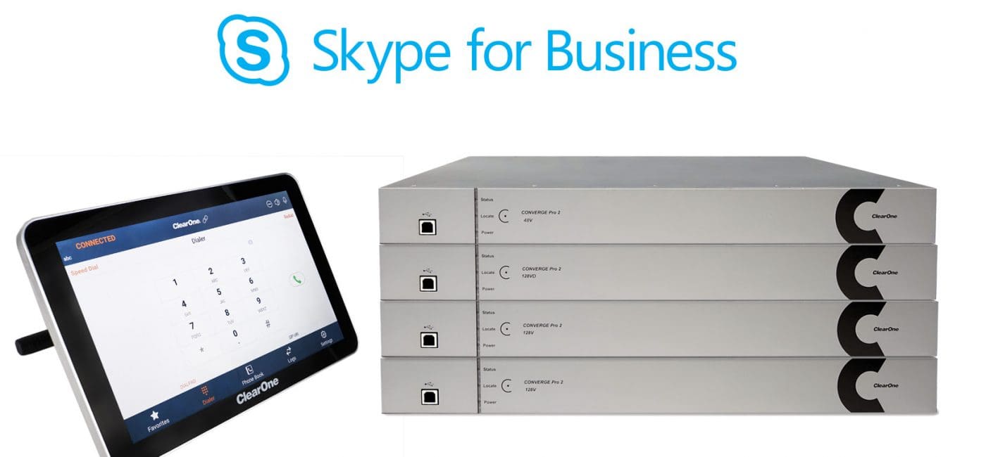 ISE 2018: ClearONE CONVERGE Pro 2 Series Supports Skype for Business
