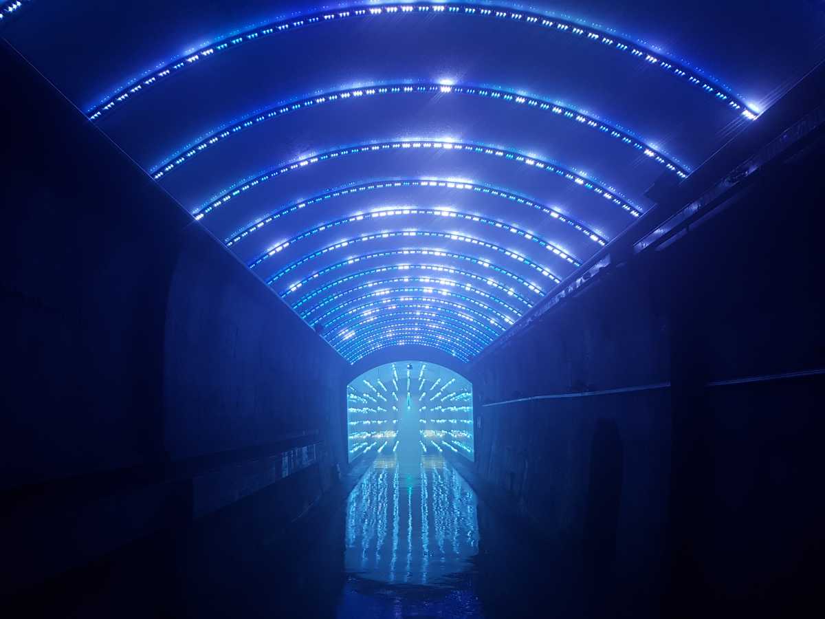 Suyanggae Light Tunnel, multimedia tunnel, Media-Façade