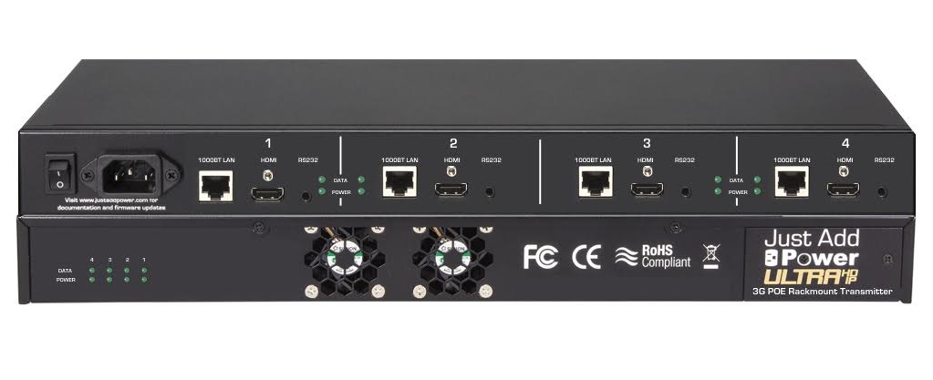 PoE Transmitter, 3G, VBS-HDIP-747, Ultra HD over IP, Just Add Power, Rackmount Transmitter