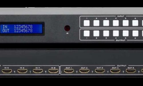 Hall Research HSM-88-4K 8X8 HDMI matrix switch with IR, RS-232, and IP control