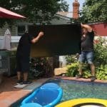 poolside TV, TV installation, 75-inch Sunbrite