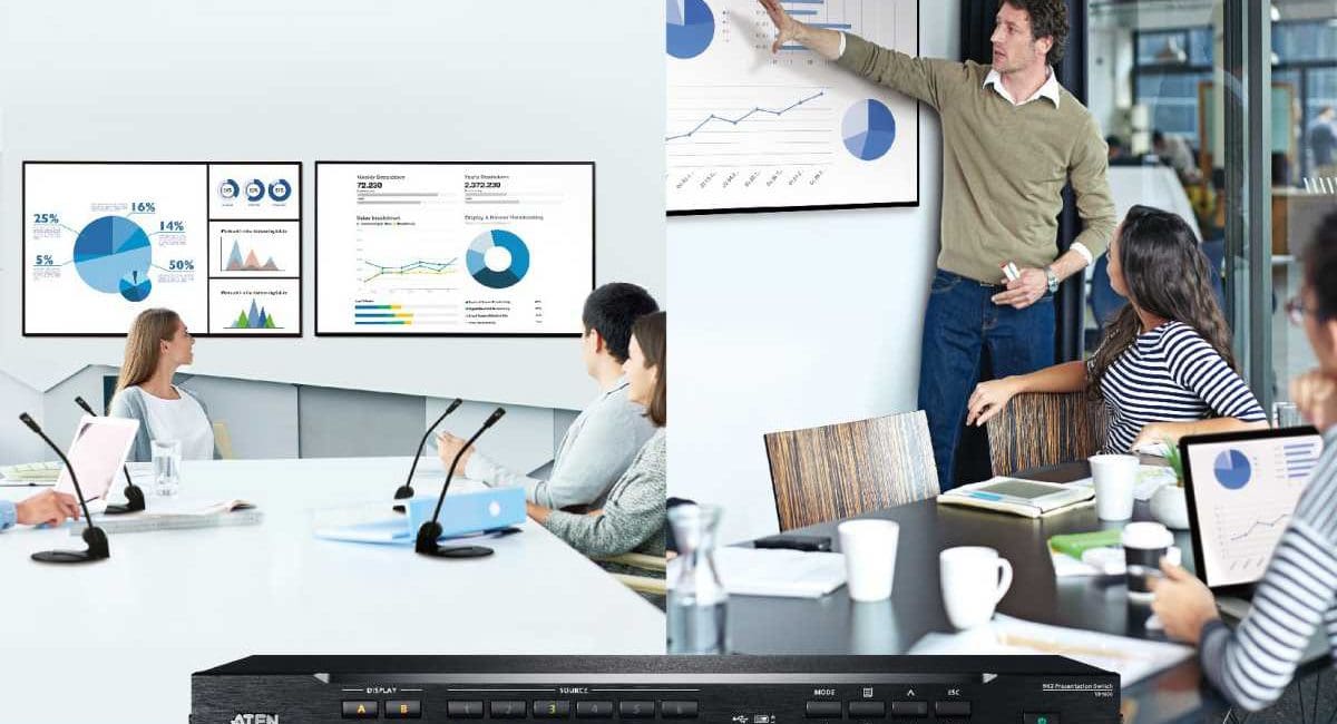 ATEN VP2730 and VP1920 Multi-in-One Presentation Switches Target Meetings