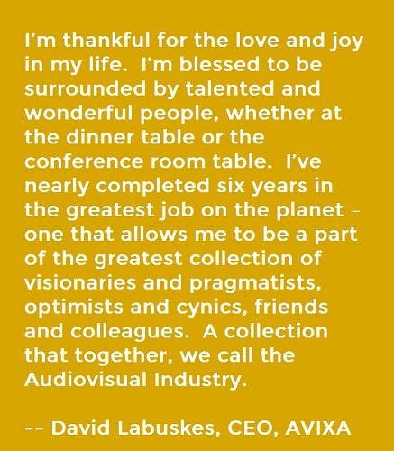 Here’s What the Pro AV Industry Says It Is Thankful For This Year, slide 3