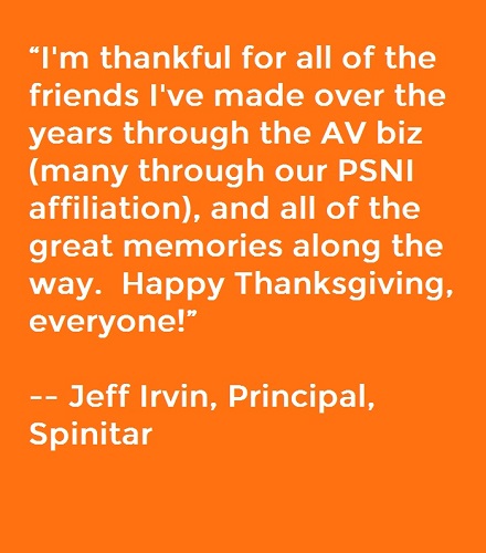 Here’s What the Pro AV Industry Says It Is Thankful For This Year, slide 8
