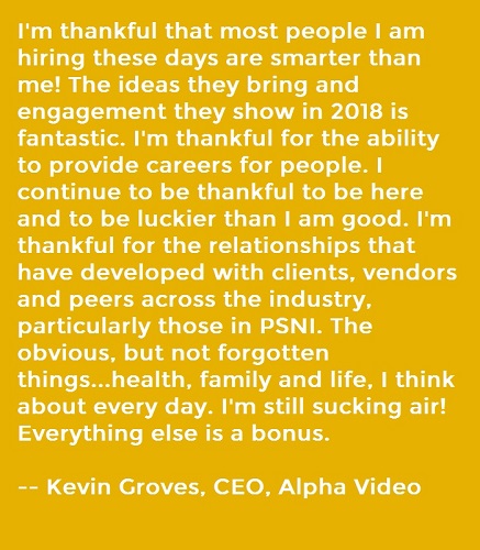 Here’s What the Pro AV Industry Says It Is Thankful For This Year, slide 10