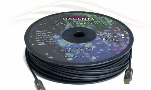 tvONE Active Fiber Optic Cables, 8K video