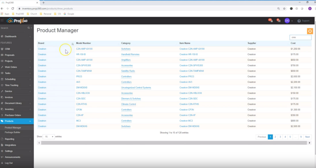 ProjX360, inventory management solution