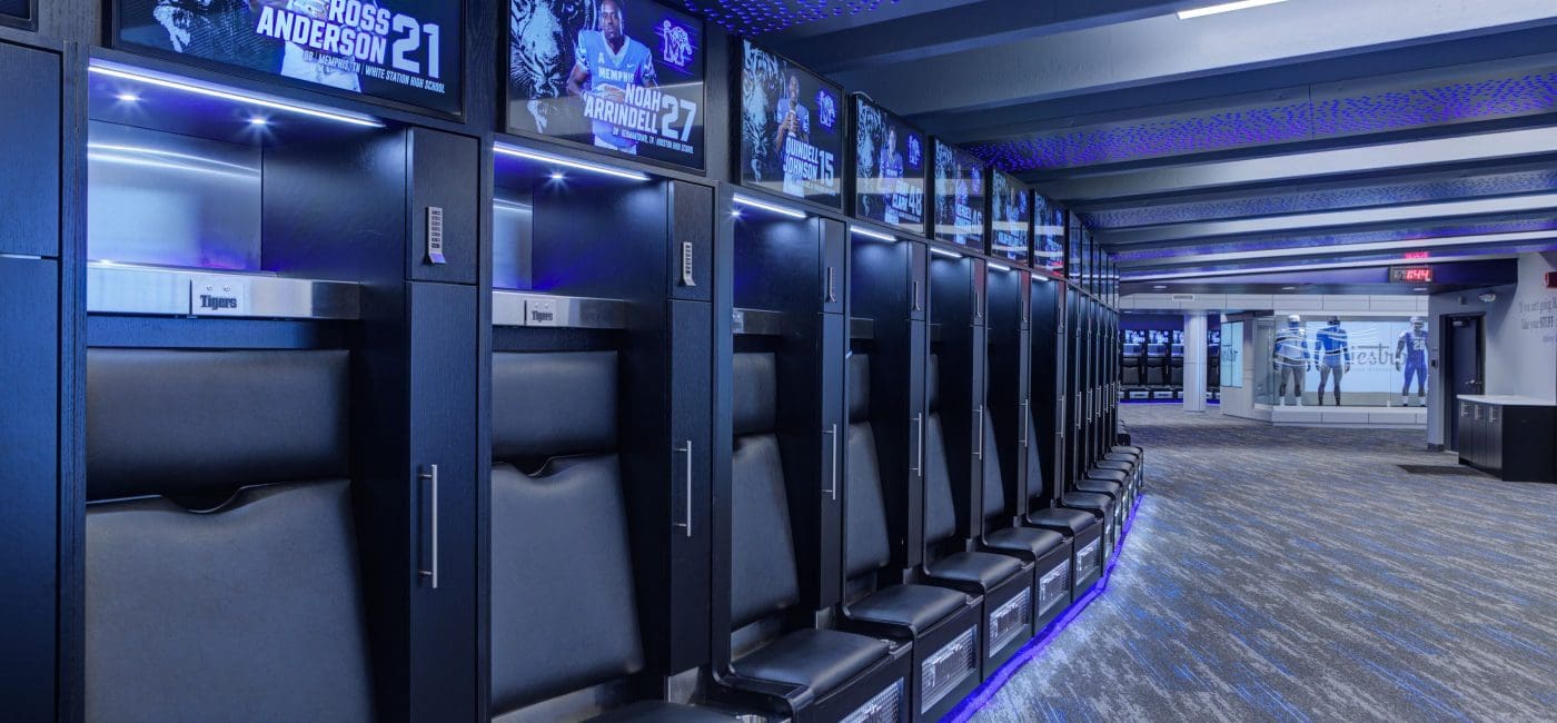 Just Add Power Pumps Up Players and Wows Recruits in Revamped University of Memphis Locker Room