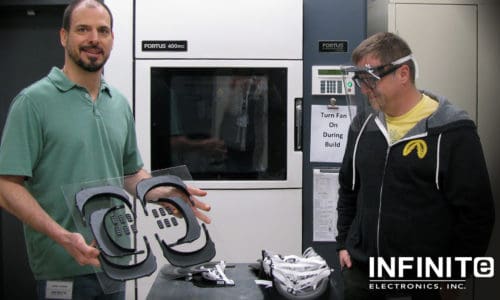 Infinite Electronics Produces and Donates 3D-Printed Reusable Face Shields