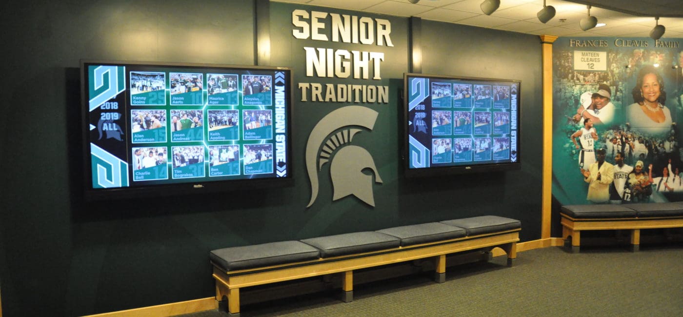 BrightSign Powers Michigan State University Wall of Fame Celebrating Basketball Greatness