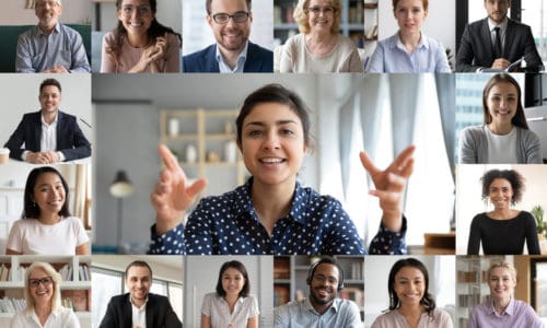 Stock photo of people on a videoconferencing platform. Entropik Tech's Decode will use its Emotion AI to analyze these conversations.