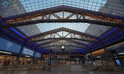 Moynihan Train hall Dante audio system