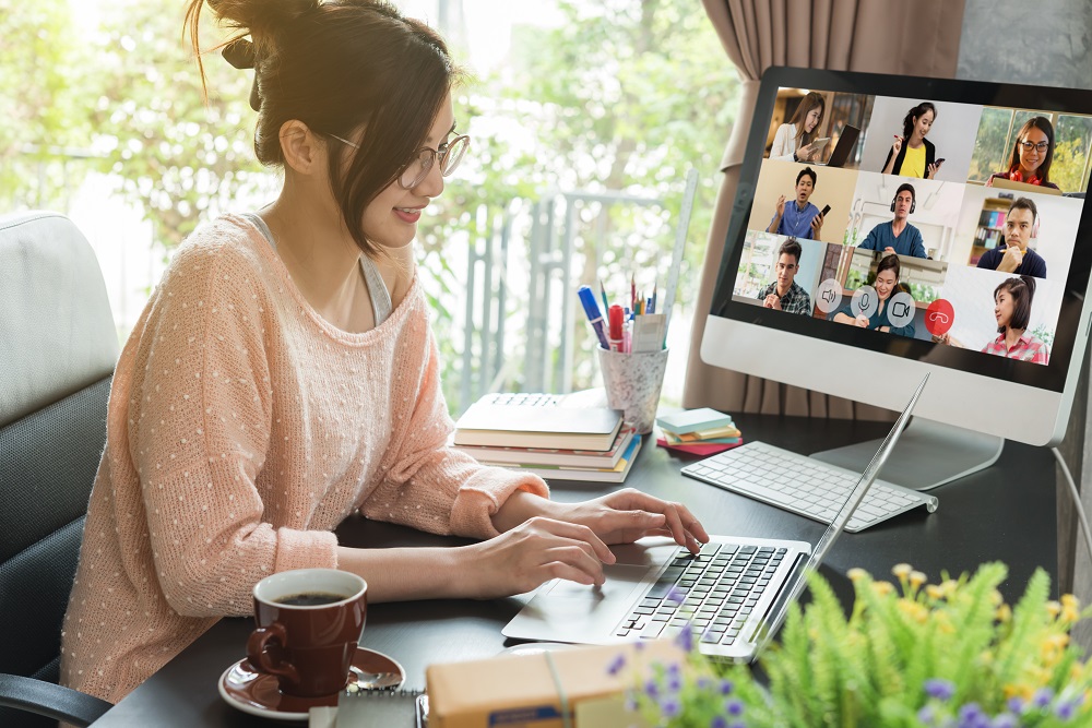 Person working from home