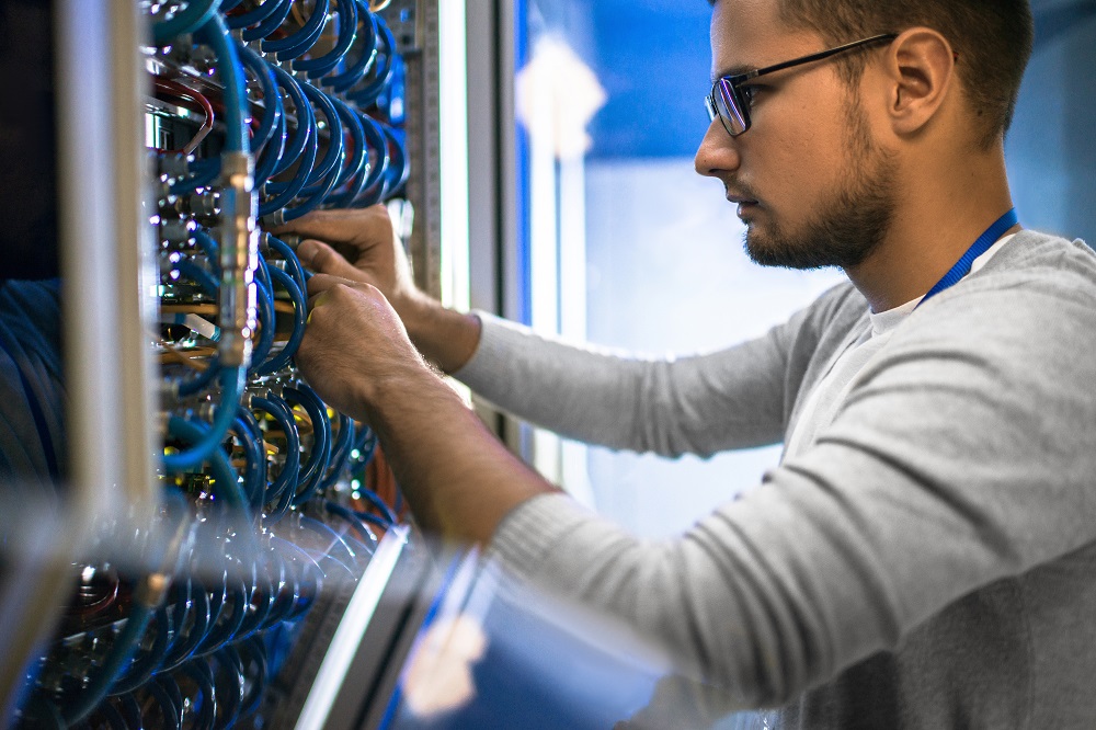 Integrator fixing a control panel.