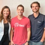 Pushpay CEO Molly Matthews, Paul Martel, Resi CEO and founder, and Collin Jones, Resi President