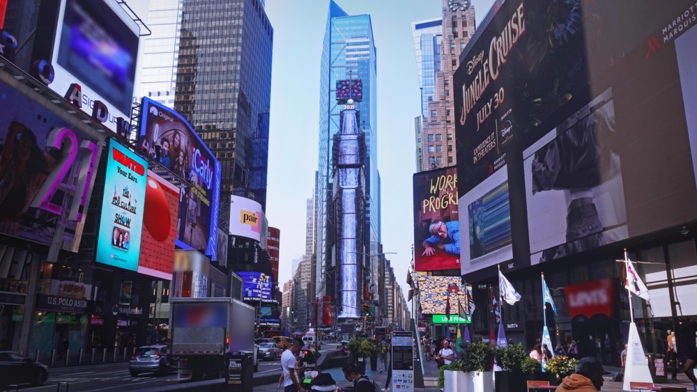 Times Square Waterfall