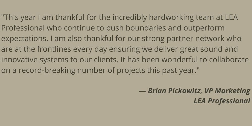 What the Pro AV Industry is Thankful For This Year, slide 6
