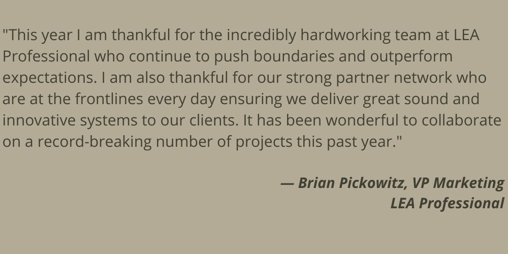 What the Pro AV Industry is Thankful For This Year, slide 5