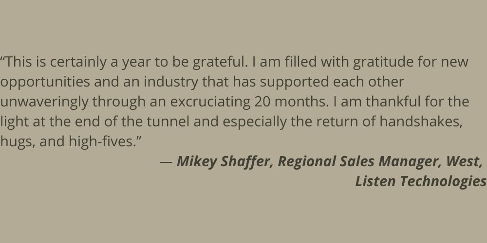 What the Pro AV Industry is Thankful For This Year, slide 9