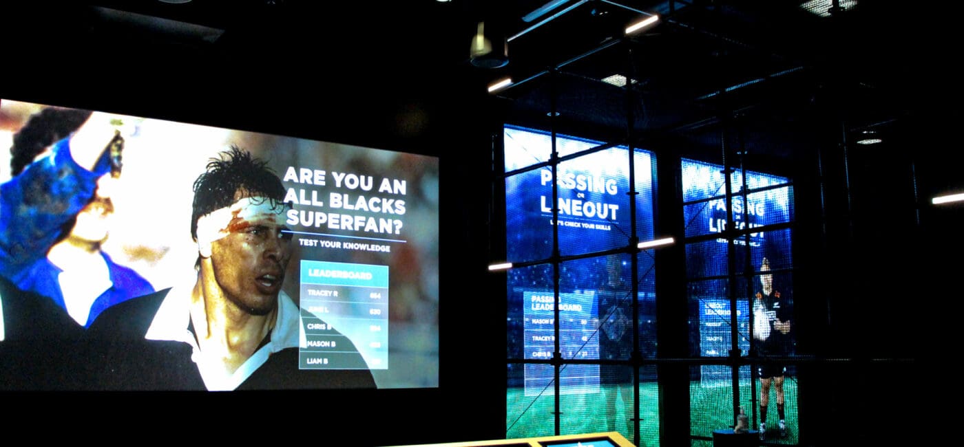 BrightSign Shapes Immersive New Zealand Rugby Sporting Attraction