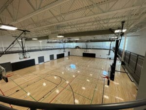 Empty basketball stadium