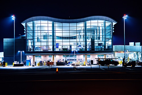 Exterior shot of LAX airport.