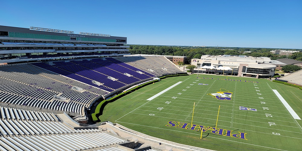 ECU Stadium with new LEA Professional Amplifiers