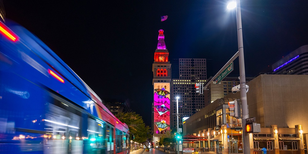 Digital Projection and Display Devices Transform Iconic Denver Clocktower, slide 0