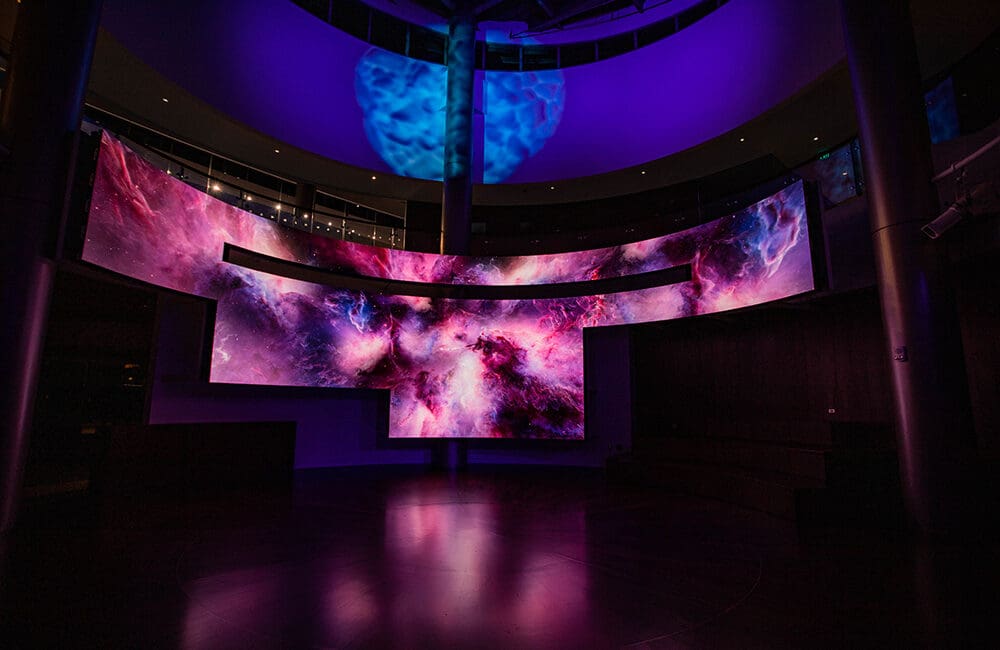Ford AV, Peerless-AV Collaborate on 4,200 lbs Curved dvLED Video Wall System