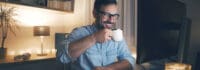 person in a WFH environment