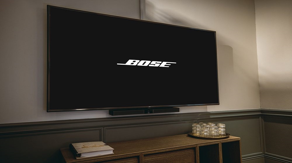 Bose logo on TV screen at Telegrafen Oslo