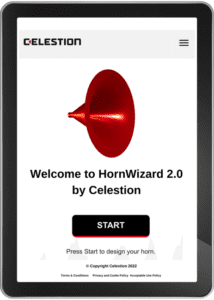 Screenshot of HornWizard 2.0 by Celestion.