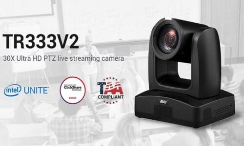 Poster of AVer's TR333V2 camera.