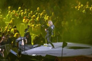 Metallica on stage in front of camera operator with Sony HDC Cameras.