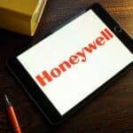 Honeywell logo on tablet