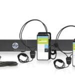 Listen EVERYWHERE kit including the server, headphones, receivers and cables.