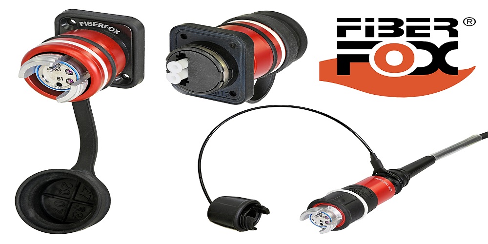 Neutrik FIBERFOX Fiber Optic System in black and red.