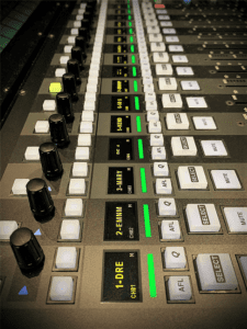 Closeup of SSL console