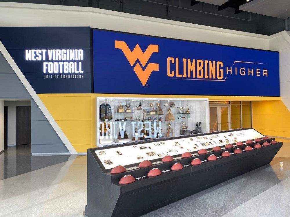 Puskar Center’s Hall of Traditions WVU Planar Videowall