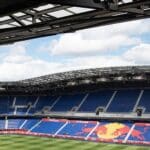 L-Acoustics outfitted on the roof of Red Bulls Arena.