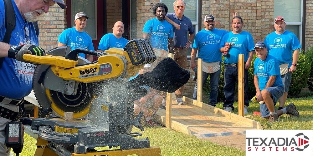 Texadia System employees building ramp for Freedom Day