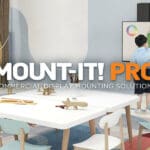 Mount-It! PRO Wall Mount in a classroom. A student is drawing on an interactive display fitted on the mount.