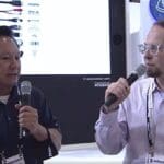 Christian Young AETN and Dan Ferrisi at InfoComm 2022 talking about distance learning