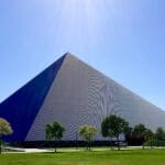 Walter Pyramid in the bright sunlight.