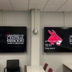 TV screens showing UCM logo with the help of Sony Edge