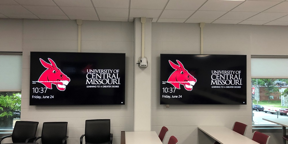 TV screens showing UCM logo with the help of Sony Edge