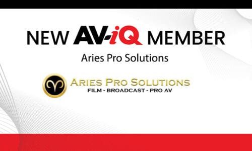 Aries Pro Solutions is the latest AV-iQ participant.