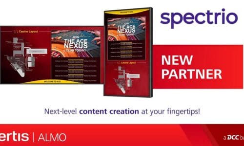 Exertis Almo Spectrio partnership poster.