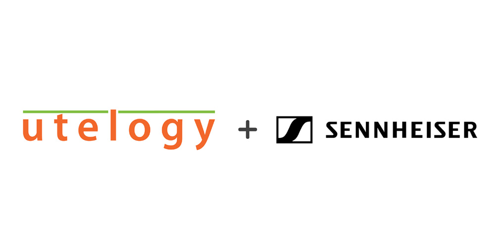 Utelogy and Sennheiser logos