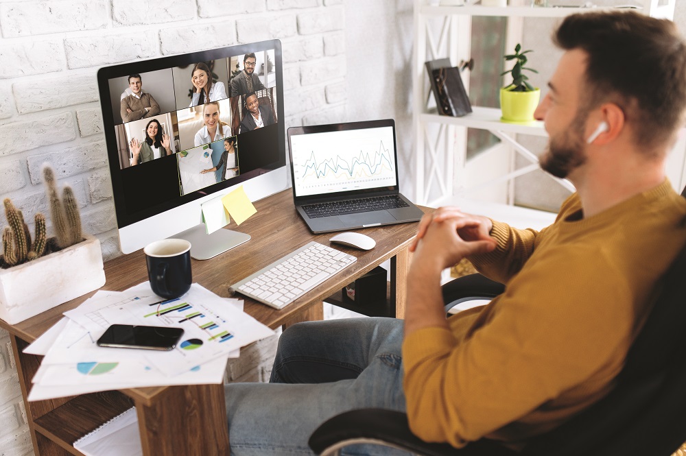 virtual communication, hybrid working, videoconferencing